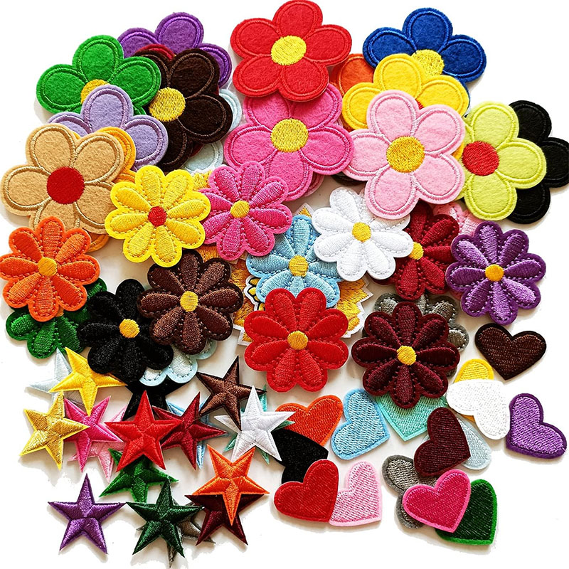 Embroidery Daisy Flower - 2-10 pçs flor ferro em remendos