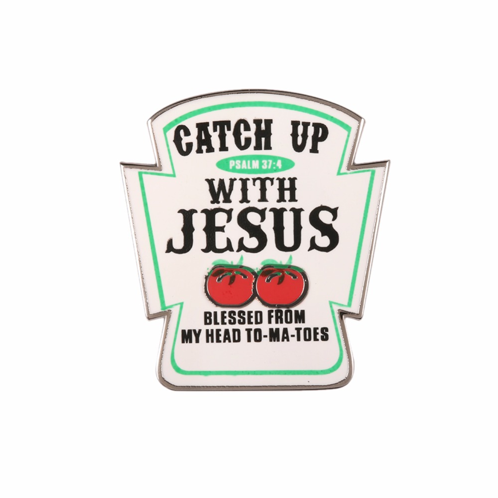 Embroidery Jesus - Catch Up com Jesus Christian Lapel