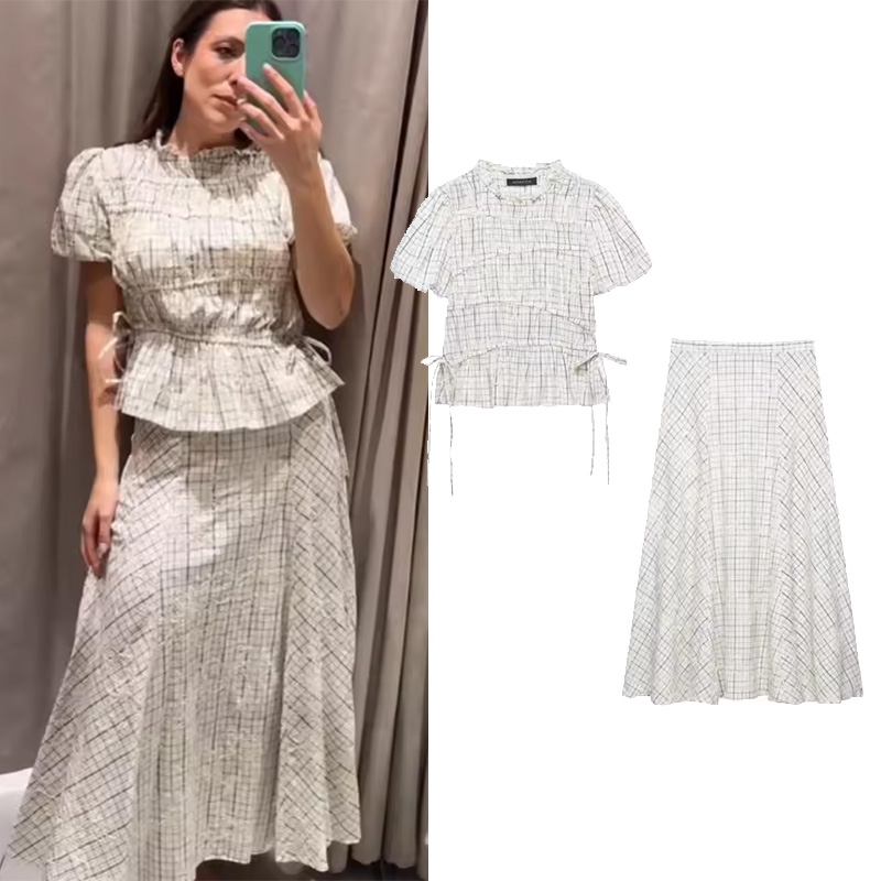 Embroidery Skirt - Conjunto Feminino de Saia de Cintura