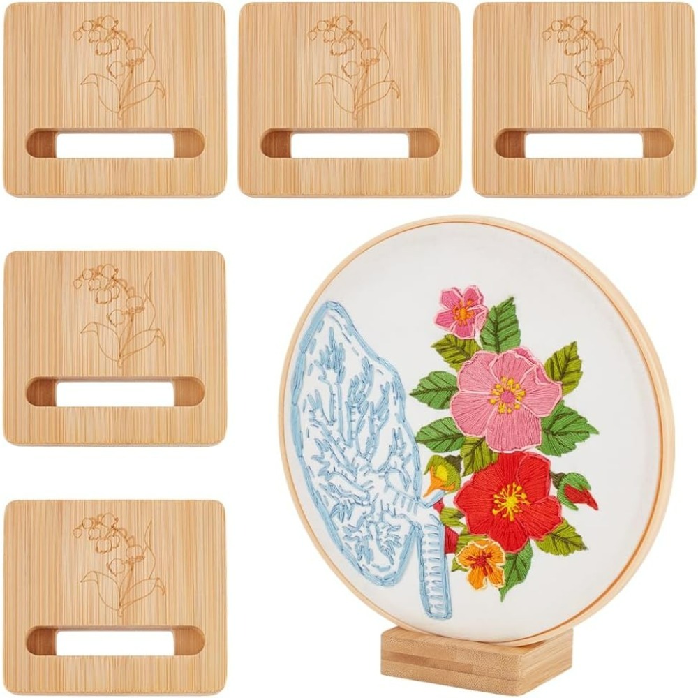 Embroidery Flower Pattern - 6 pçs bordado aro retângulo expositor