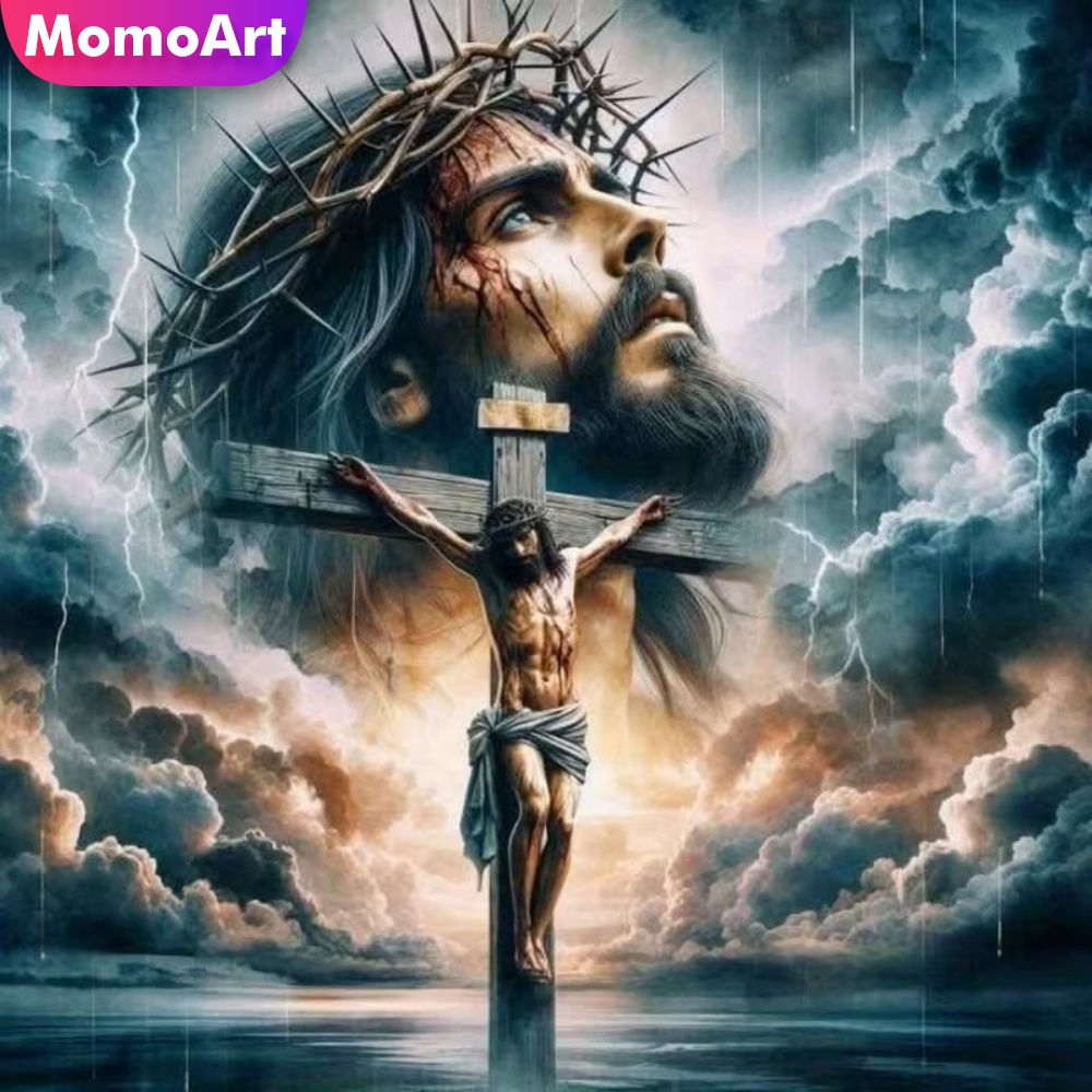 Pintura em Diamante Momoart: R - Embroidery Jesus avaliação e preço