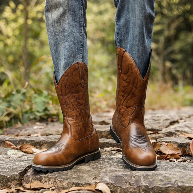 Botas de cowboy masculinas gót - Embroidery Design Free avaliação e preço