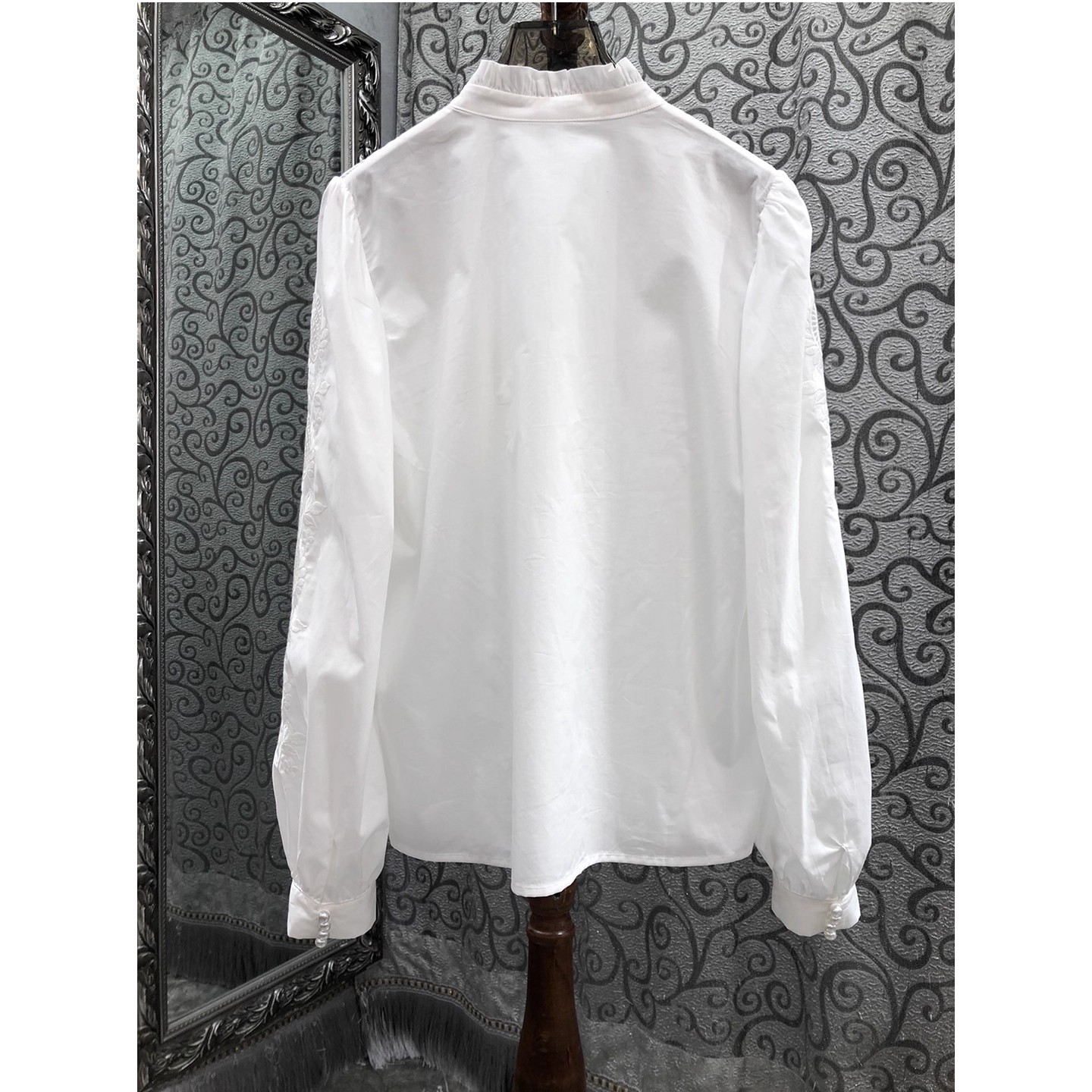 100% camisas de algodão 2025 e - Embroidery Flower Pattern avaliação e preço