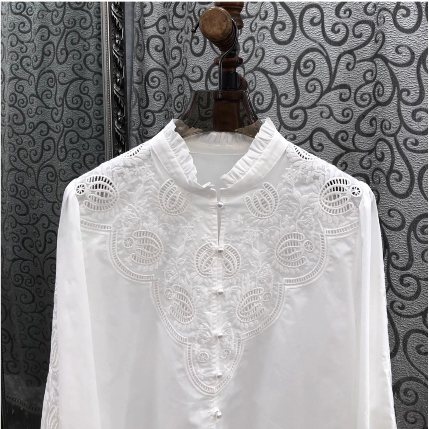 100% camisas de algodão 2025 e - Embroidery Flower Pattern avaliação e preço