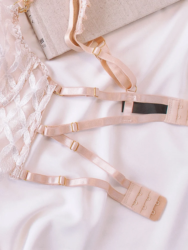 Conjunto De Lingerie De Malha  - Embroidery Ring Sizes avaliação e preço