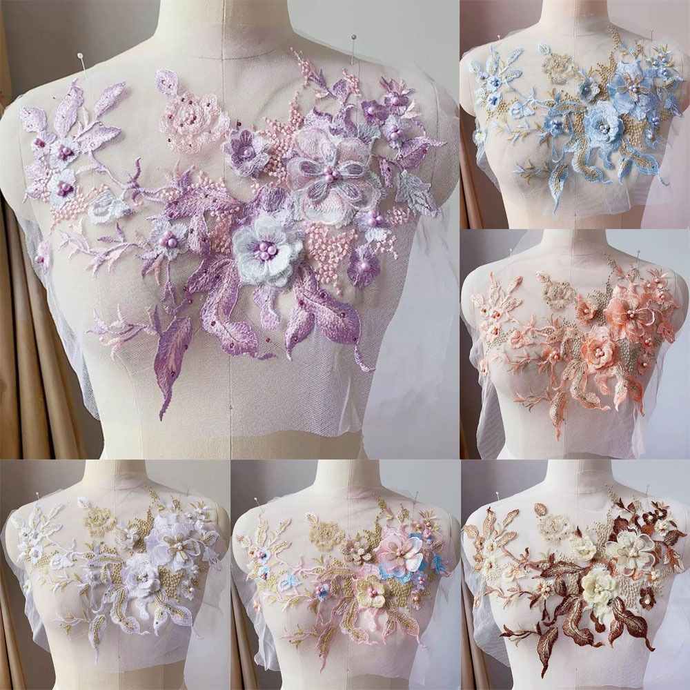 3d flores frisadas tecidos de  - Embroidery Flower Pattern avaliação e preço