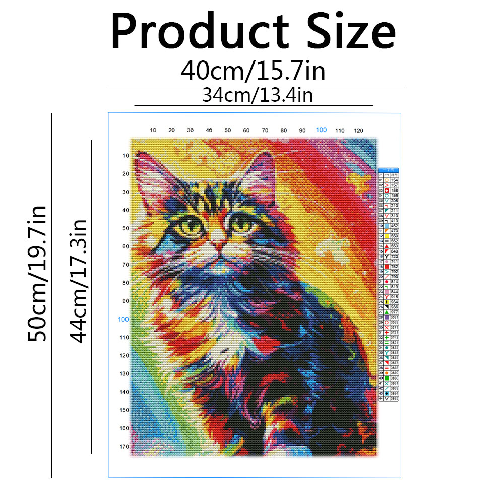 Kit de bordado de gato colorid - Embroidery Guide Paper avaliação e preço