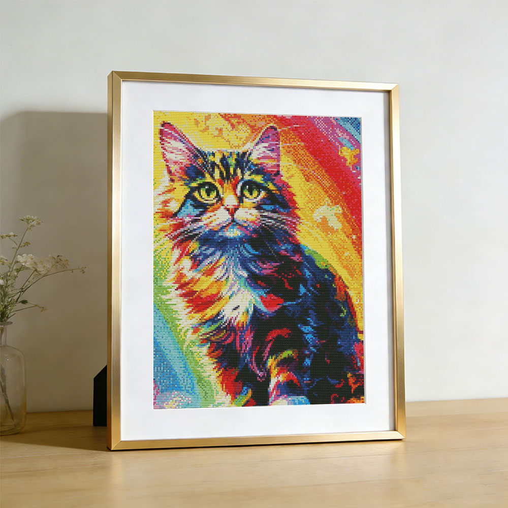 Kit de bordado de gato colorid - Embroidery Guide Paper avaliação e preço