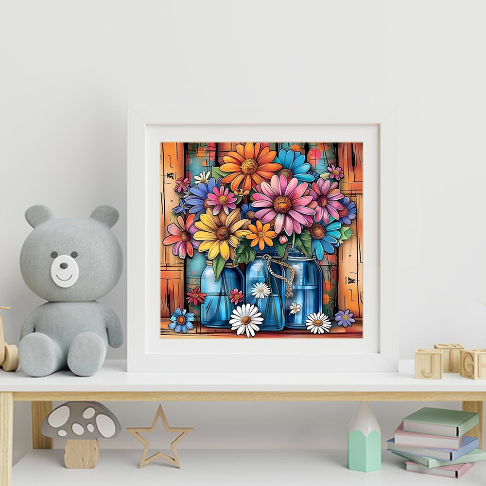 Pintura de Arte em Diamante Mo - Embroidery Daisy Flower avaliação e preço