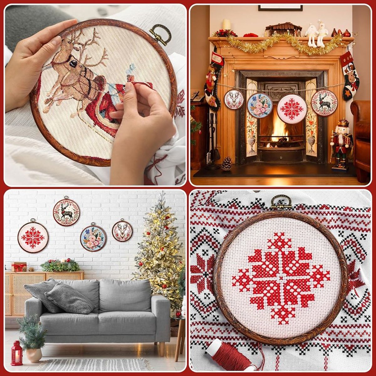 Moldura de aros de bordado red - Embroidery Ring Sizes avaliação e preço