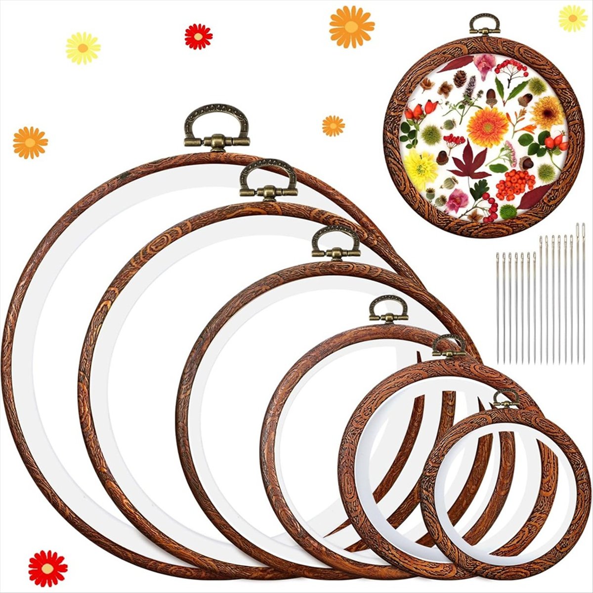 Moldura de aros de bordado red - Embroidery Ring Sizes avaliação e preço