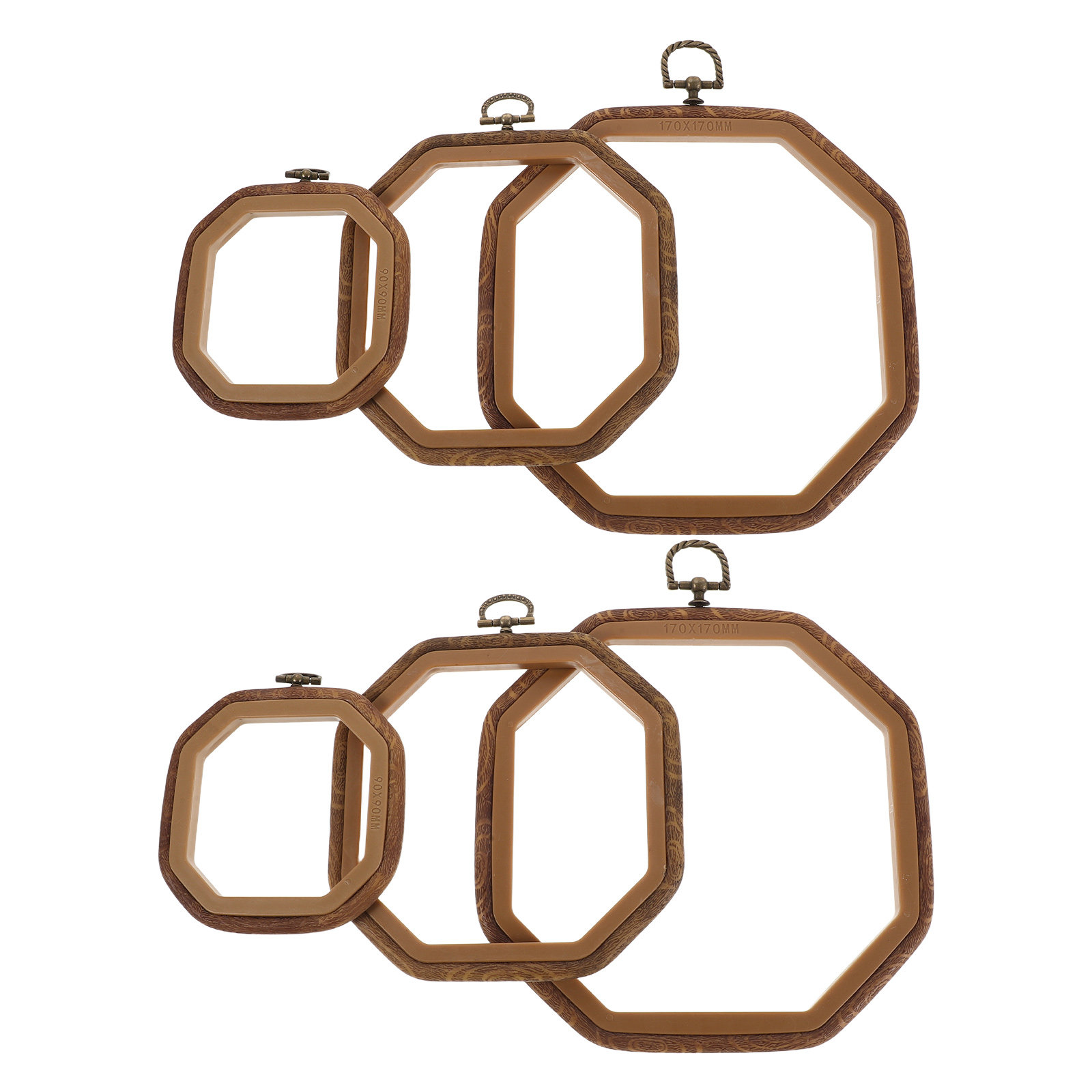 6 Peças de Bastidores Octogona - Embroidery Ring Sizes avaliação e preço