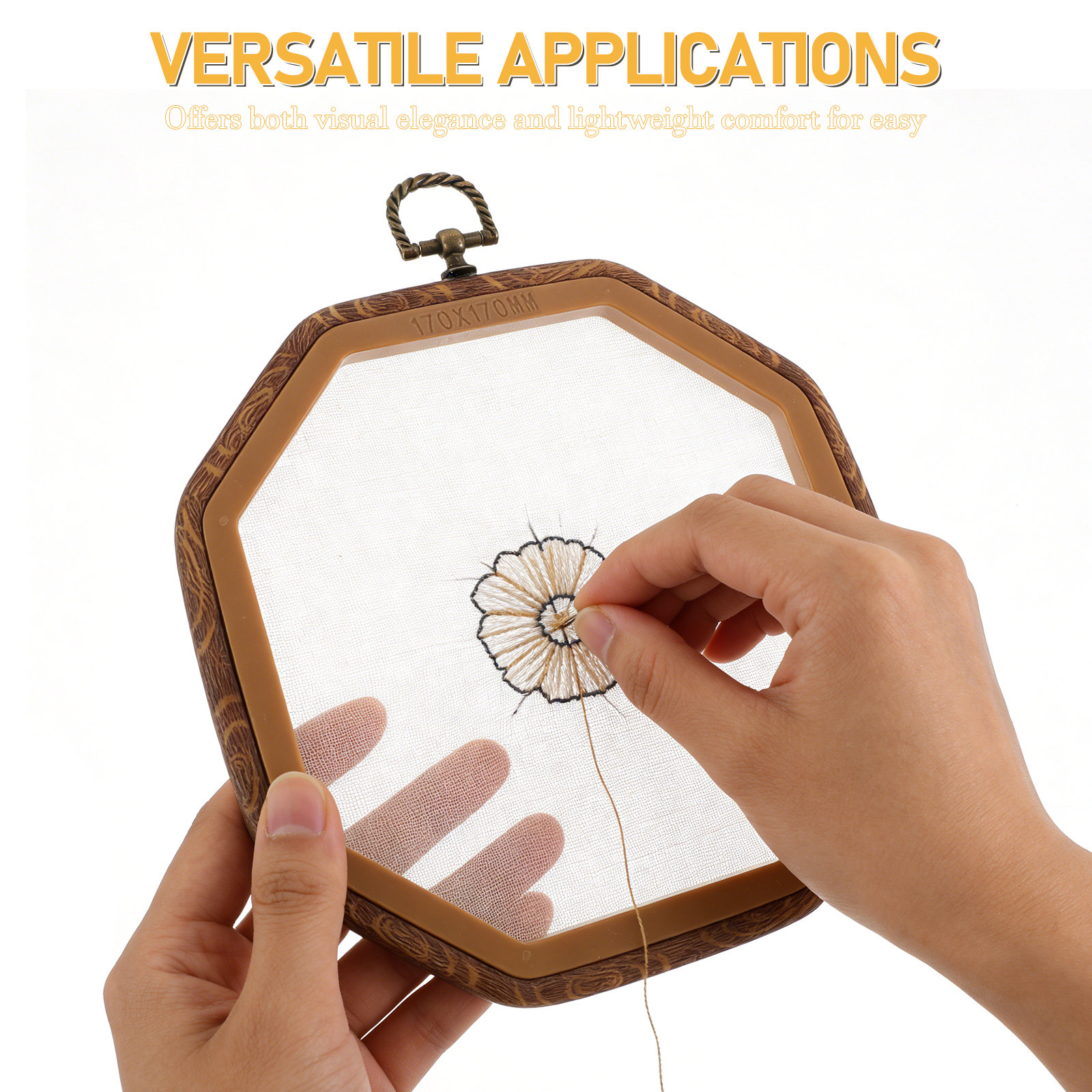6 Peças de Bastidores Octogona - Embroidery Ring Sizes avaliação e preço