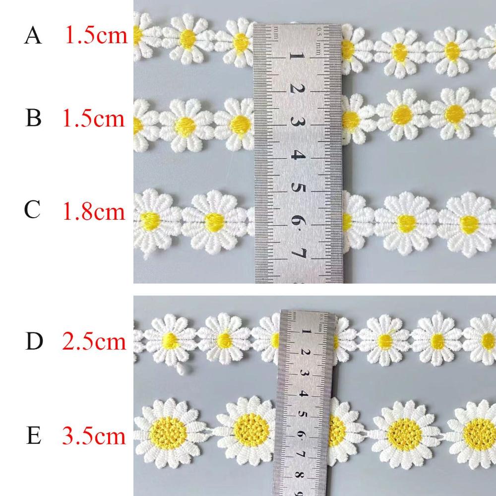 Linda Daisy Bordado Branco Tec - Embroidery Daisy Flower avaliação e preço