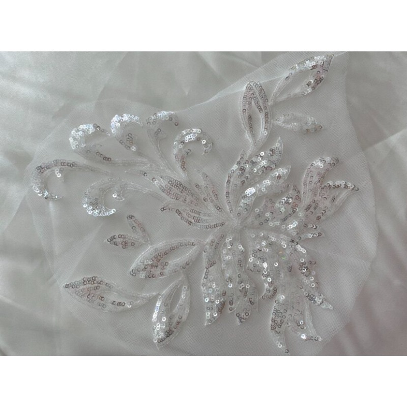 Apliques de Renda Bordada com  - Embroidery Flower Pattern avaliação e preço