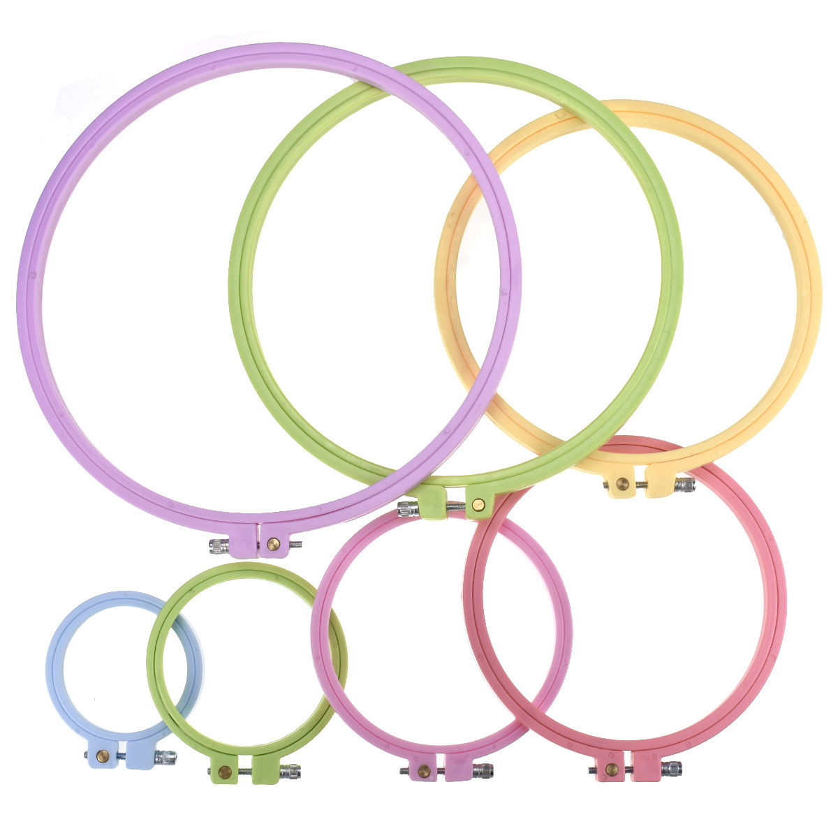 Aros de Bordado Redondos em Pl - Embroidery Ring Sizes avaliação e preço
