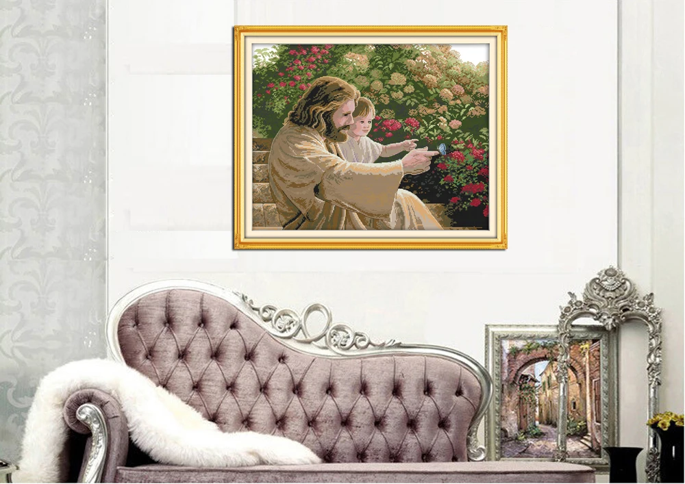 Alegria domingo jesus e um fil - Embroidery Jesus avaliação e preço
