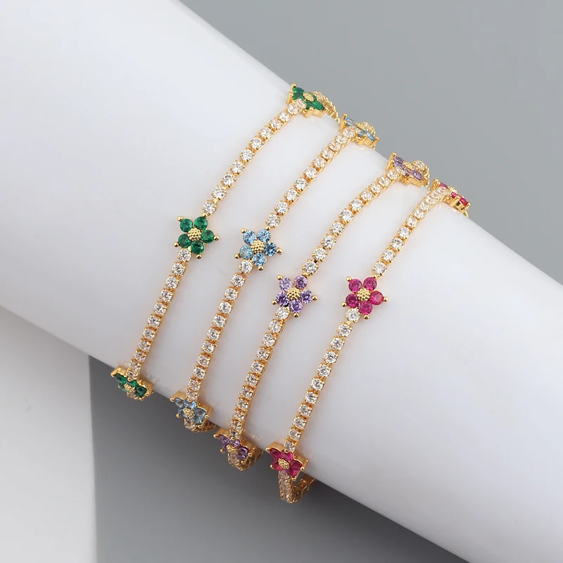 Luxo arco-íris cz flor tênis c - Embroidery Daisy Flower avaliação e preço