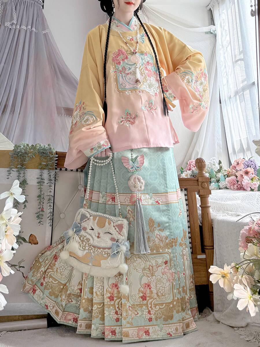 Novo hanfu feminino sistema mi - Embroidery Skirt avaliação e preço