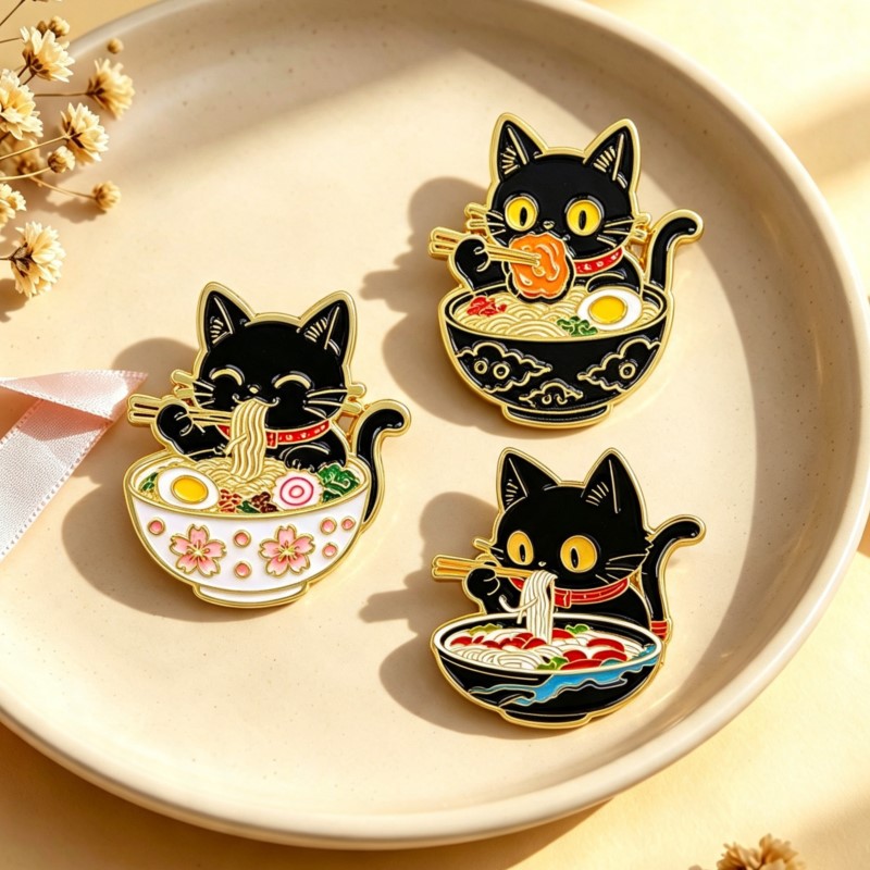 Broche de Esmalte de Gato Pret - Embroidery Wallpaper avaliação e preço