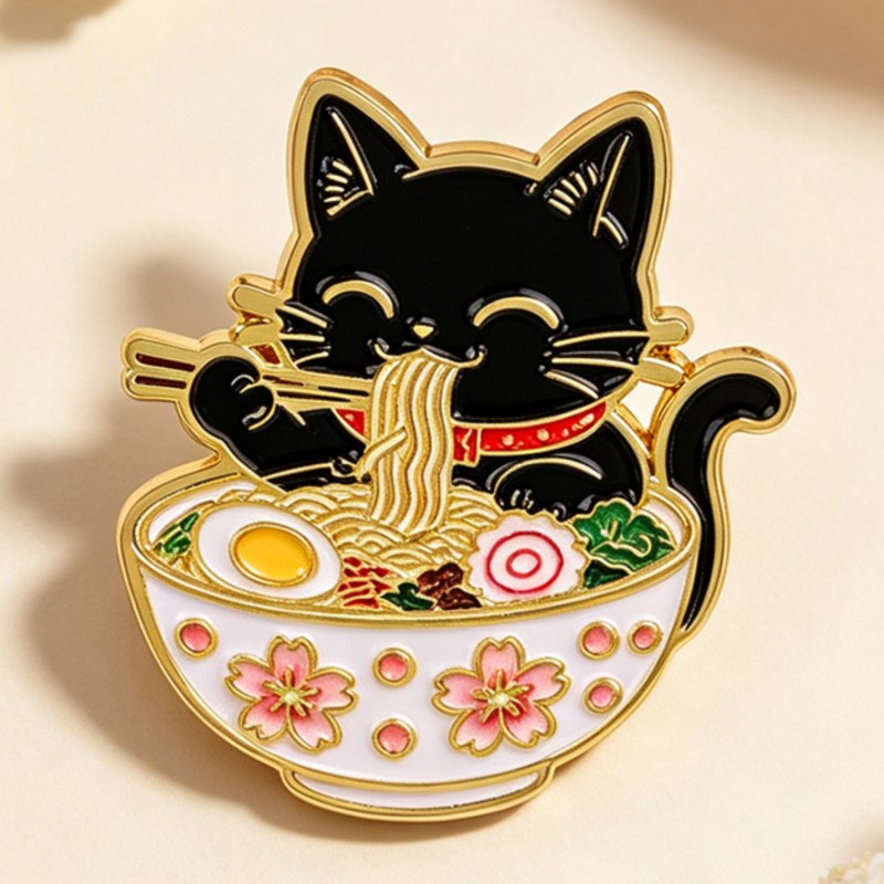 Broche de Esmalte de Gato Pret - Embroidery Wallpaper avaliação e preço